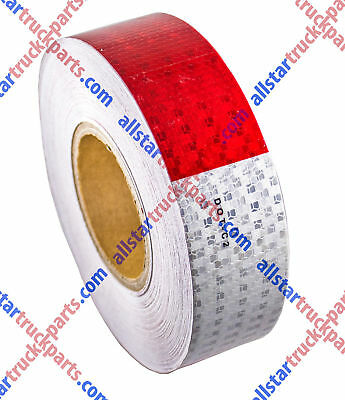 Conspicuity Tape Dot-c2 Approved Reflective Trailer Red White 2”x150’ -1 Roll